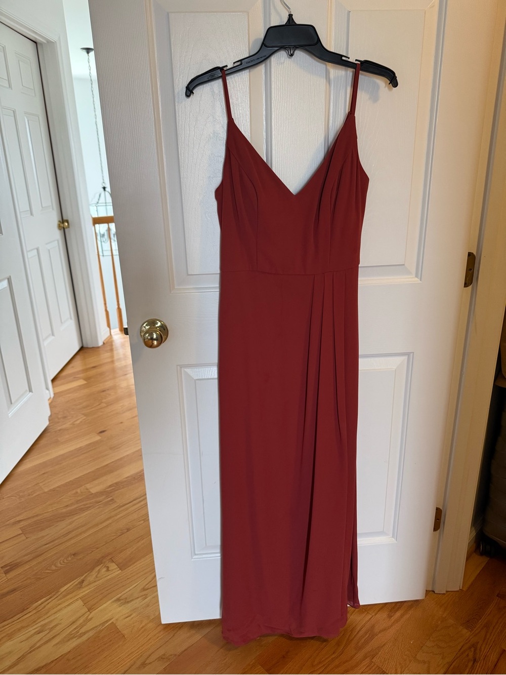Women’s Burnt Orange Spaghetti Strap Maxi Dress